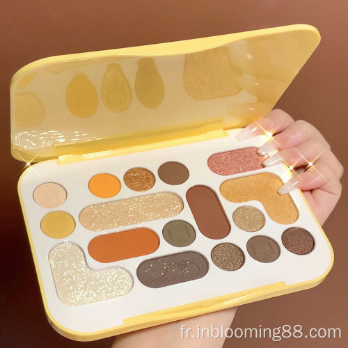 Palette de fard à paupières mate maquillage colorée mate